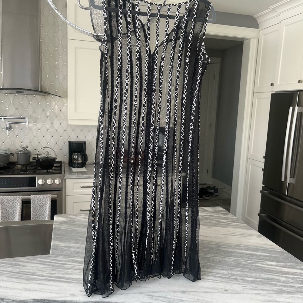 Sandra Darren amazing resort wear beach pool cover up dress size small 🧉🌴